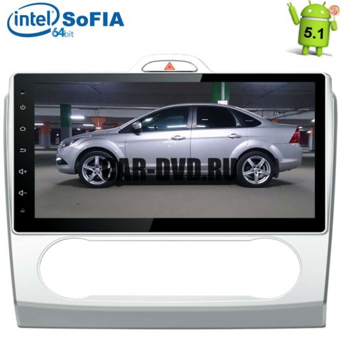 ШТАТНАЯ МАГНИТОЛА FORD FOCUS 2 (C КЛИМАТОМ) LETRUN 1695 ANDROID 5.1.1 ЭКРАН 10,2 ДЮЙМА