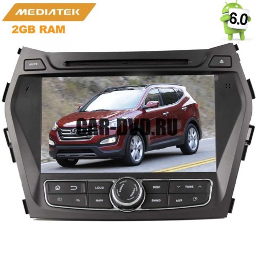 ШТАТНАЯ МАГНИТОЛА HYUNDAI SANTA FE С 2013 ГОДА IX45 LETRUN 2034 ANDROID 6.0.1 MTK