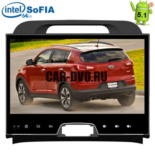 ШТАТНАЯ МАГНИТОЛА KIA SPORTAGE LETRUN 1594 ANDROID 5.1 ЭКРАН 10 ДЮЙМОВ