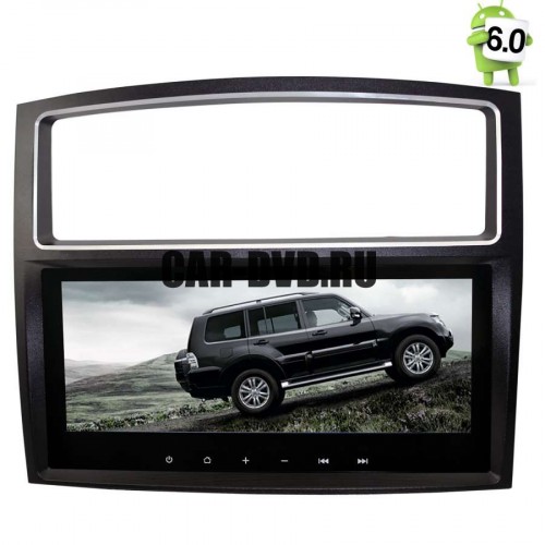 ШТАТНАЯ МАГНИТОЛА MITSUBISHI PAJERO 4 LETRUN 1673 ANDROID 6.0.1 ЭКРАН 8.8 ДЮЙМА