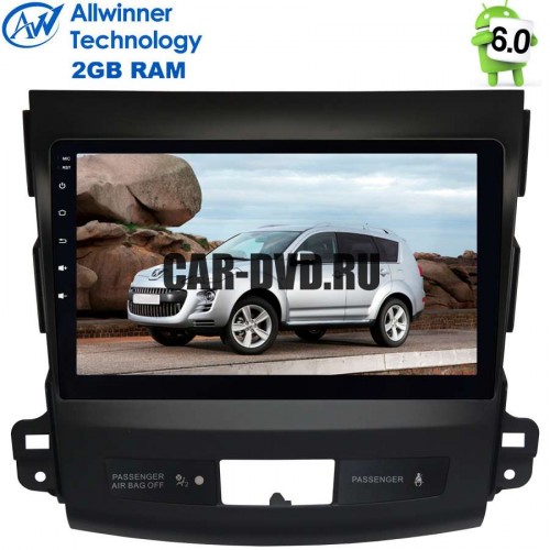 ШТАТНАЯ МАГНИТОЛА MITSUBISHI OUTLANDER PEUGEOT 4007 ROCKFORD LETRUN 2010 ANDROID 6.0.1 9 ДЮЙМОВ T3