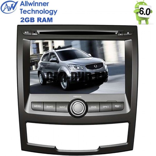 ШТАТНАЯ МАГНИТОЛА SSANGYONG ACTYON 2012 ГОДА LETRUN 2061 ANDROID 6.0.1 ALWINNER