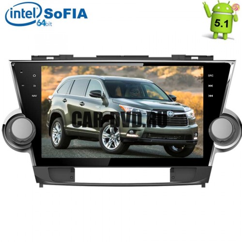 ШТАТНАЯ МАГНИТОЛА TOYOTA HIGHLANDER LETRUN 1600 ANDROID 5.1 ЭКРАН 10,2 ДЮЙМА