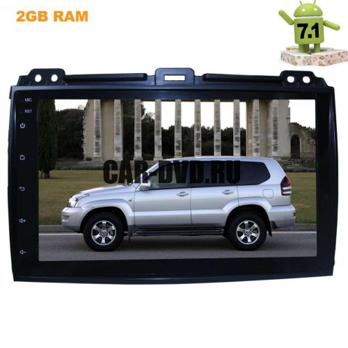 ШТАТНАЯ МАГНИТОЛА TOYOTA PRADO 120 ANDROID 7.1.1 LETRUN 1928 9 ДЮЙМОВ ПОДДЕРЖКА JBL