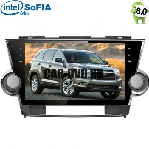 ШТАТНАЯ МАГНИТОЛА TOYOTA HIGHLANDER LETRUN 2084 ANDROID 6.0.1 ЭКРАН 10,2 ДЮЙМА