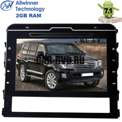 ШТАТНАЯ МАГНИТОЛА TOYOTA LAND CRUISER 200 С 2016 LETRUN 2099 ANDROID 7.1.2 ALWINNER 10,2 ДЮЙМА