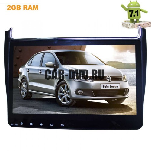 ШТАТНАЯ МАГНИТОЛА VOLKSWAGEN POLO ANDROID 7.1.1 LETRUN 1929 9 ДЮЙМОВ