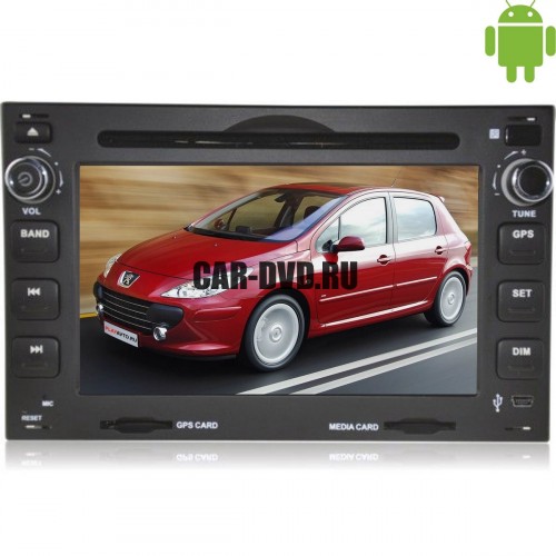 Штатная магнитола Peugeot 307 LeTrun 1587 Android 4.4.4 1024*600