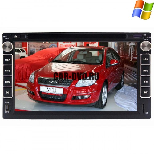 Штатная магнитола Chery A3,M11,Very,Kimo,Tiggo черный LeTrun 0292